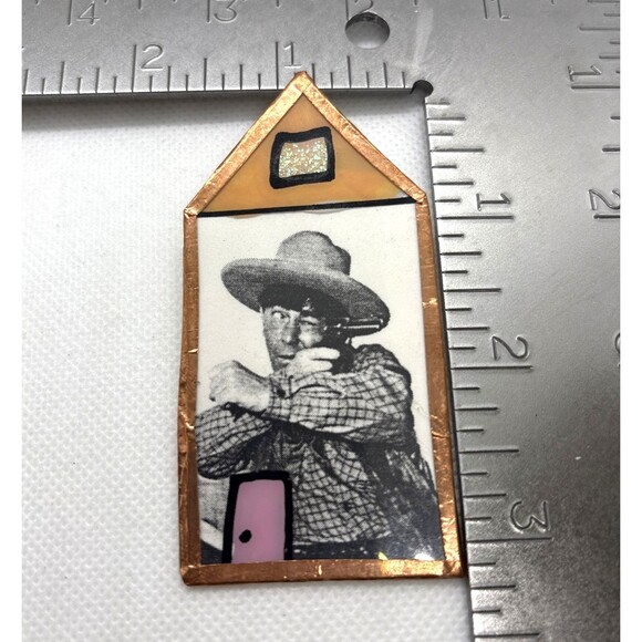 Vintage Louis Recchia Denver Artist Signed Whimsical‎ Handmade Pin Brooch Funky - Picture 8 of 9